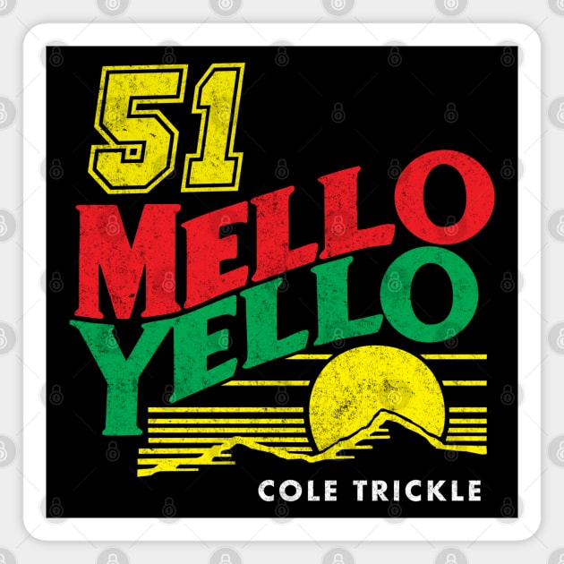 Mello Yello Cole Trickle #51 - vintage logo Magnet by BodinStreet